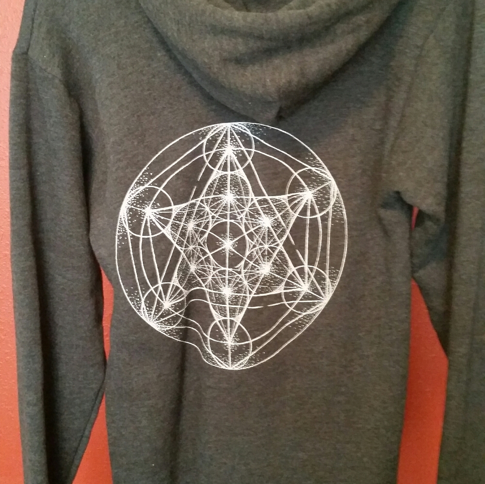 Men's Soul flower metratron's cube hoody NWT